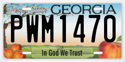 GA license plate PWM1470