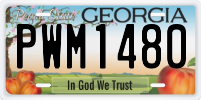GA license plate PWM1480