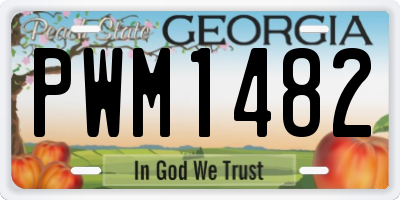 GA license plate PWM1482