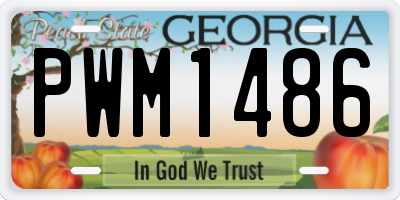 GA license plate PWM1486