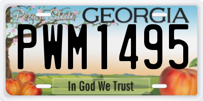 GA license plate PWM1495