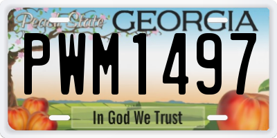 GA license plate PWM1497