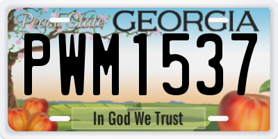 GA license plate PWM1537