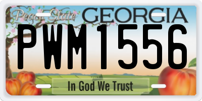 GA license plate PWM1556