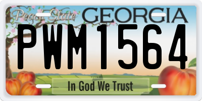 GA license plate PWM1564