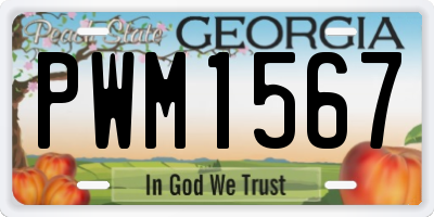 GA license plate PWM1567