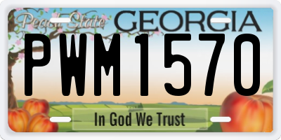 GA license plate PWM1570