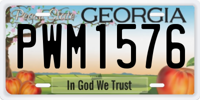 GA license plate PWM1576