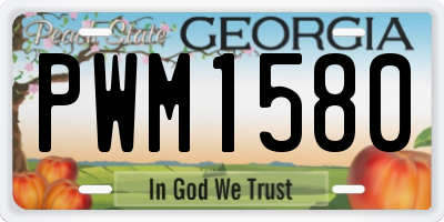 GA license plate PWM1580