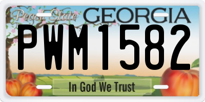 GA license plate PWM1582