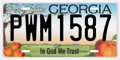 GA license plate PWM1587