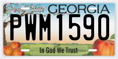 GA license plate PWM1590