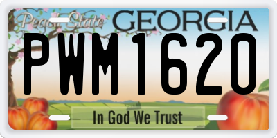 GA license plate PWM1620