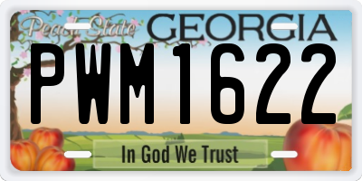 GA license plate PWM1622