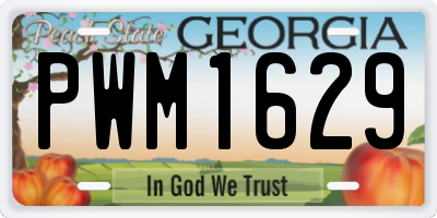GA license plate PWM1629