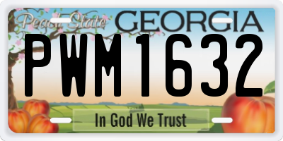 GA license plate PWM1632