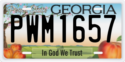 GA license plate PWM1657