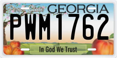 GA license plate PWM1762