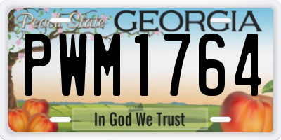 GA license plate PWM1764