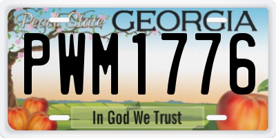 GA license plate PWM1776
