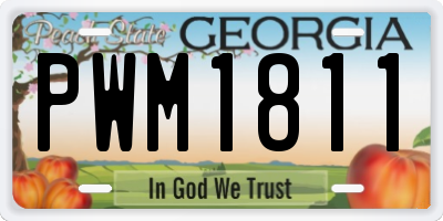 GA license plate PWM1811