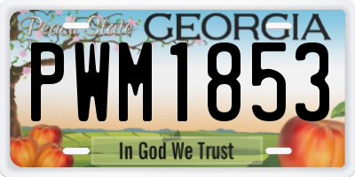 GA license plate PWM1853