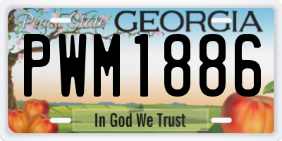 GA license plate PWM1886