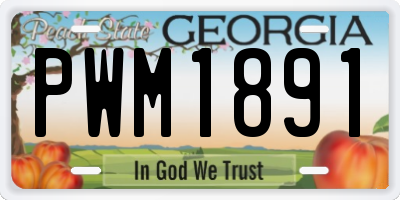 GA license plate PWM1891
