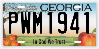 GA license plate PWM1941