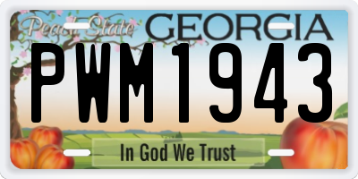 GA license plate PWM1943