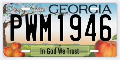 GA license plate PWM1946