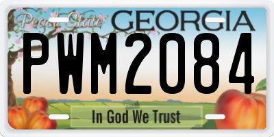 GA license plate PWM2084