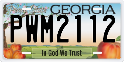 GA license plate PWM2112