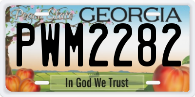 GA license plate PWM2282