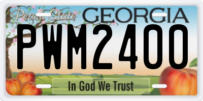 GA license plate PWM2400
