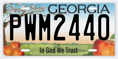 GA license plate PWM2440