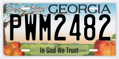 GA license plate PWM2482