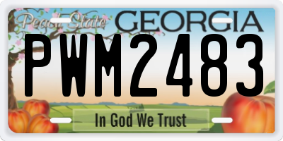 GA license plate PWM2483