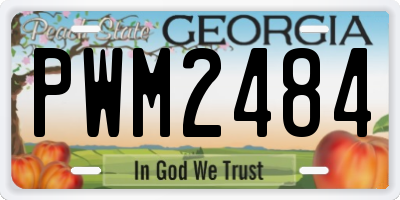 GA license plate PWM2484