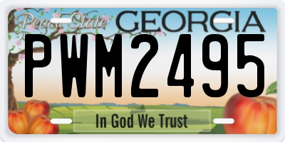 GA license plate PWM2495