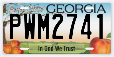 GA license plate PWM2741