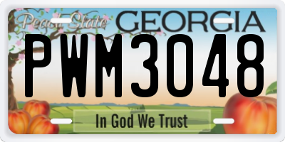 GA license plate PWM3048
