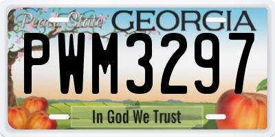 GA license plate PWM3297