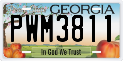 GA license plate PWM3811