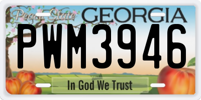 GA license plate PWM3946