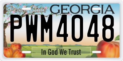 GA license plate PWM4048