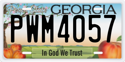 GA license plate PWM4057