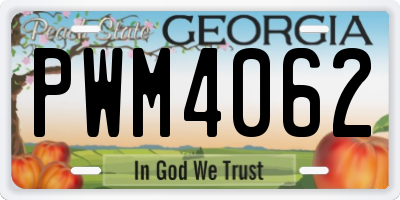 GA license plate PWM4062