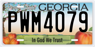 GA license plate PWM4079