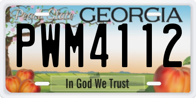 GA license plate PWM4112